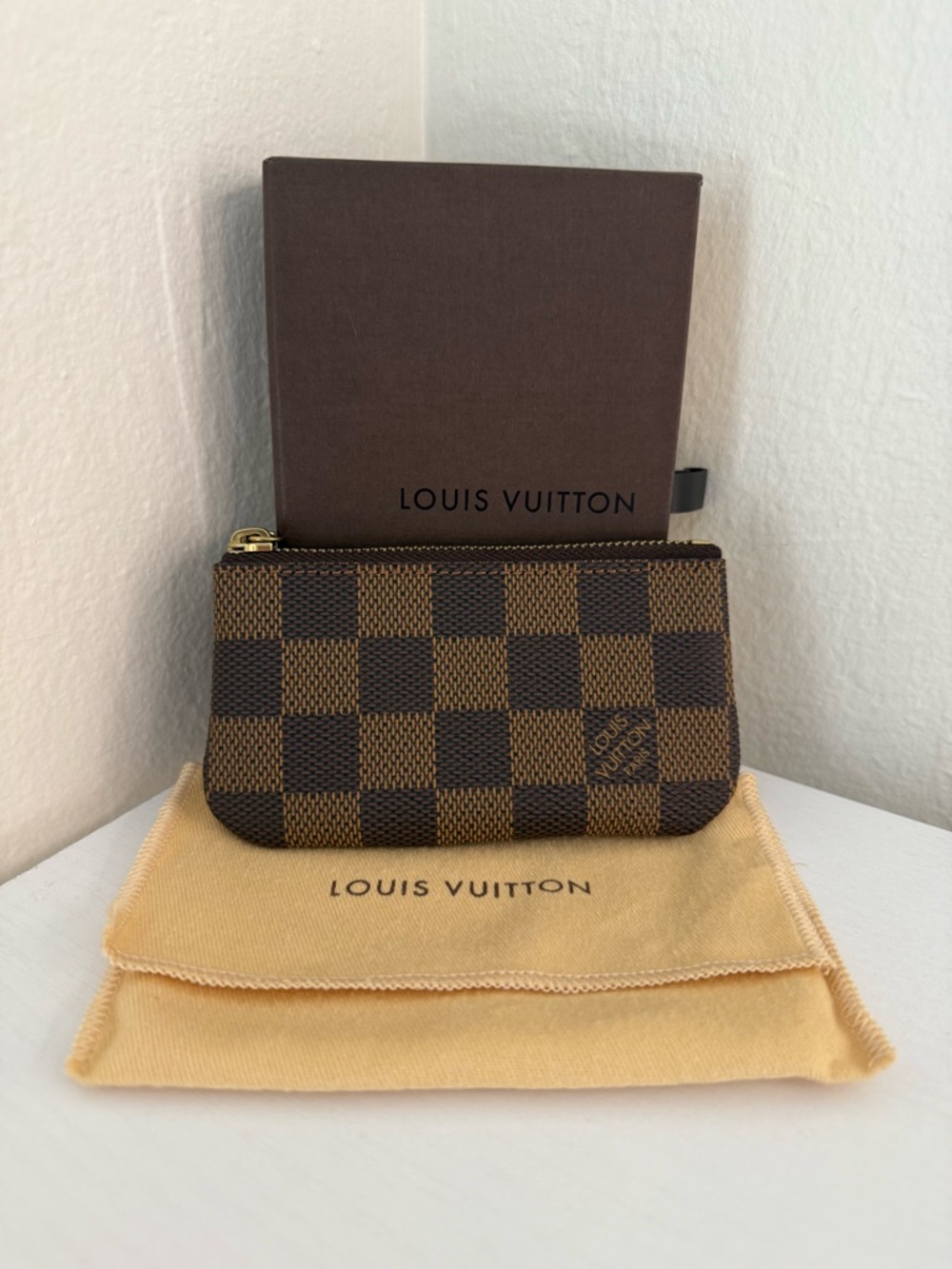 LOUIS VUITTON Damier Ebene Key Pouch